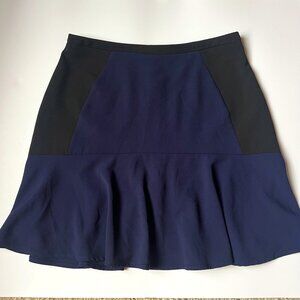 H&M Black & Navy Peplum Hem Skirt – Size 4